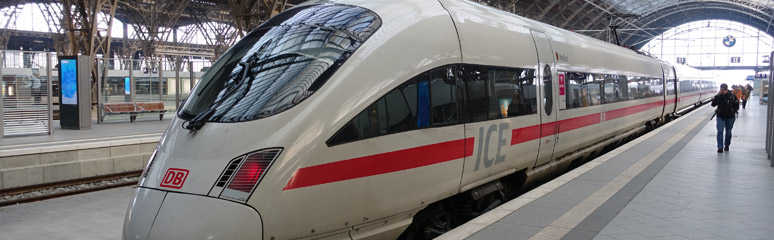 Berlin to Munich ICE-T train at Leipzig