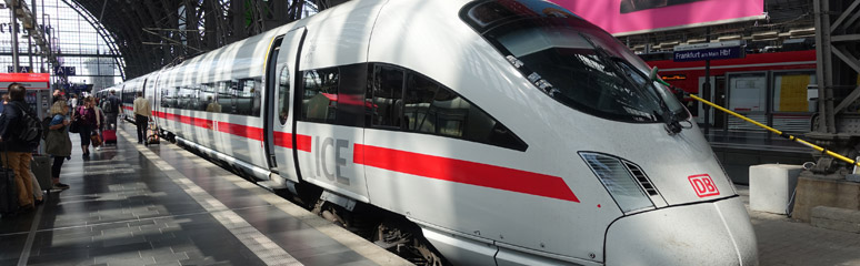 Frankfurt to Vienna ICE train