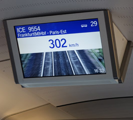 ICE3 class 407 information screen