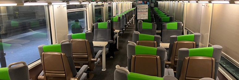 Intercite de Nuit 2nd class seats