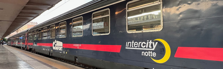 Comfort couchette car on an Intercity Notte