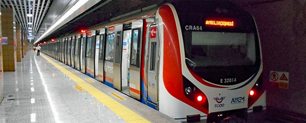 Marmaray train in Istanbul