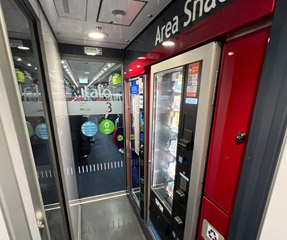 Vending machines on an Italo EVO train
