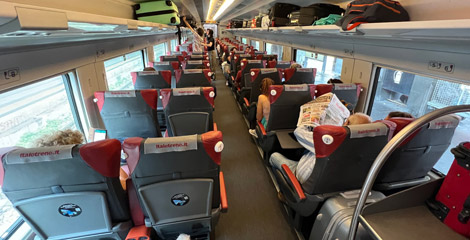 Italo AGV train smart class seats