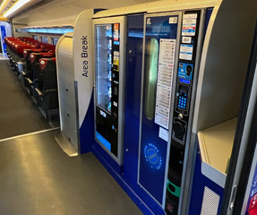 Italo AGV train, vending machines