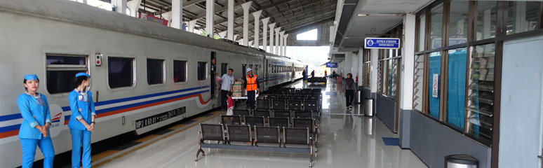 The train arrived at Banyuwangi Baru station