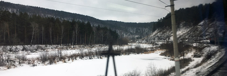 Scenery from the train between Nur Sultan & Moscow