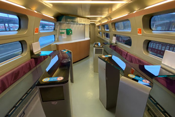 Cafe-bar on the Paris-Milan TGV