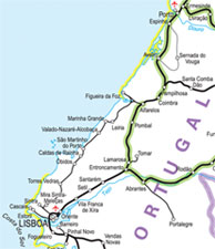 Lisbon to Porto train route map