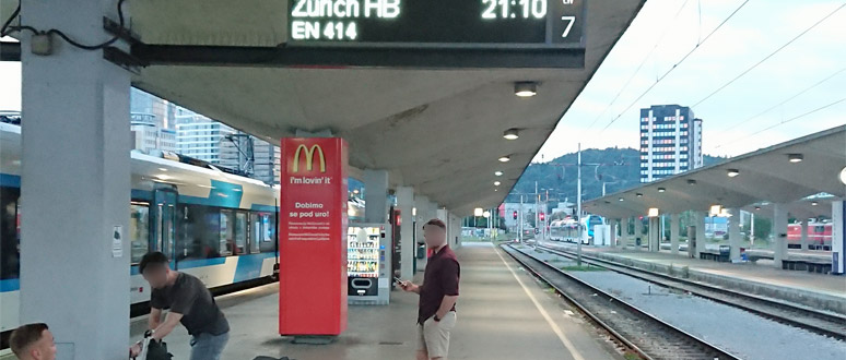 Ljubljana station platforms
