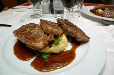 Food on the Stena Line ferry