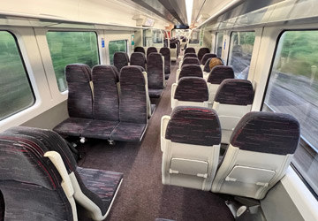 Seats on the train from London to Harwich