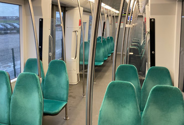 Inside the metro from Hoek van Holland