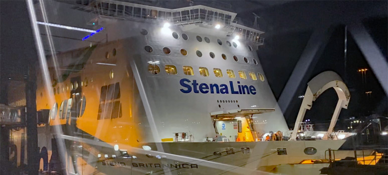 Stena Line ferry boarding at Harwich