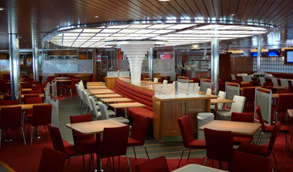 Self-service restaurant on the Stena Line ferry