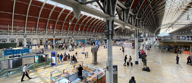 The station concourse at London Paddington