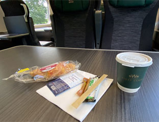 Complimentary tea & coffee in first class
