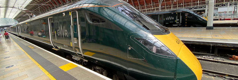 A GWR class 800 train at London Paddington