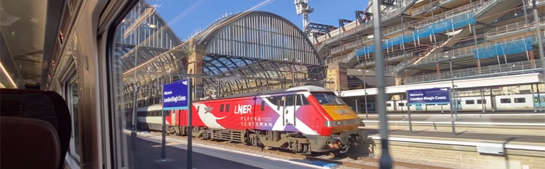 The train leaves Kings Cross