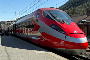 Frecciarossa train at Milan Centrale