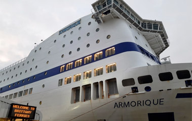 Boarding the ferry Amorique from Portsmouth to St Malo