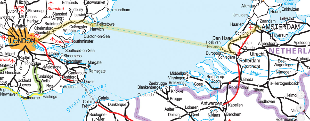 train travel time london to amsterdam