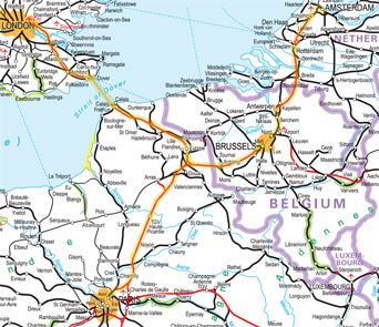 Eurostar route map