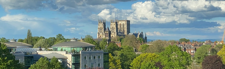 View of York Minster from my room at the Principal Hotel