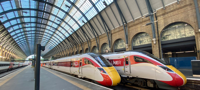 Azuma train at Kings Cross station