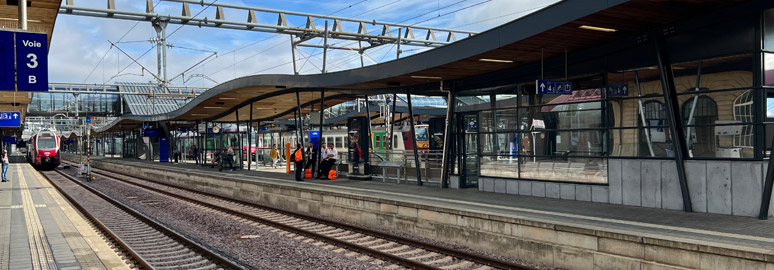 Platforms at Luxembourg station