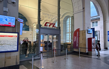 Ticket office at Luxembourg station