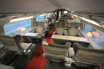 First class on board a TGV Duplex