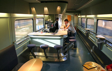 Cafe-bar on Madrid-Algeciras train