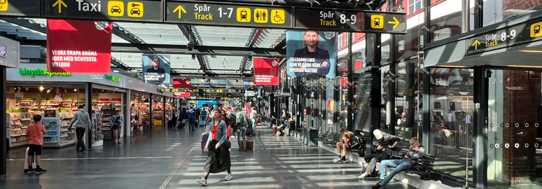 Malmo Central station concourse