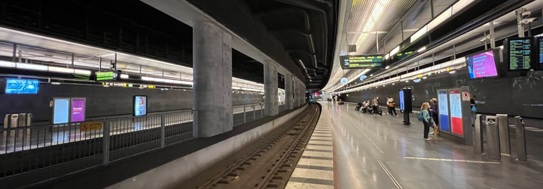 Malmo Central station platforms 1-4
