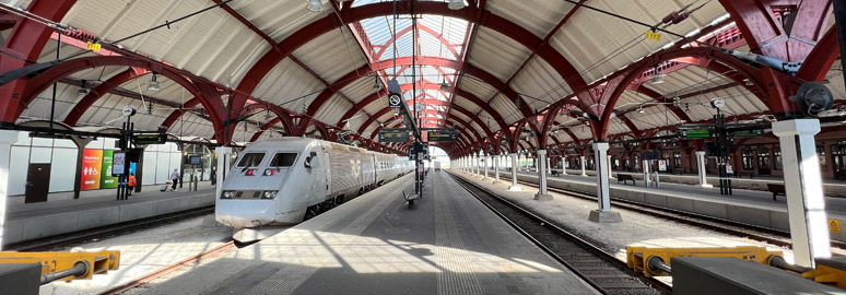 Malmo Central station terminus platforms