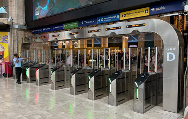 Exit from platform area to concourse