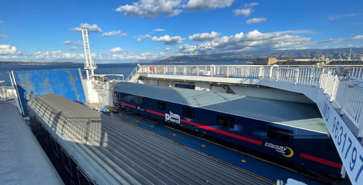 Milan-Sicily train on board the train ferry