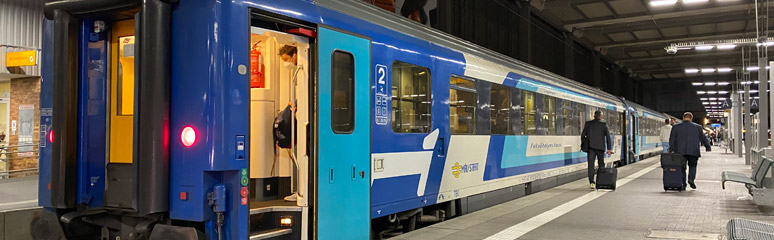 The sleeper train Kalman Imre from Munich to Budapest