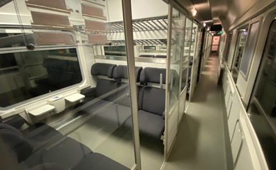 2nd class 6-seat compartments on a Munich to Prague train