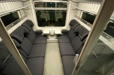 2nd class 6-seat compartment on Munich to Prague train