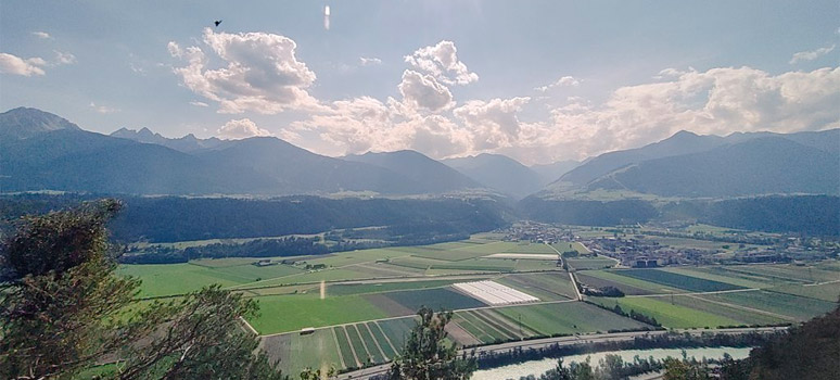 Scenery between Munich and Innsbruck via Garmisch