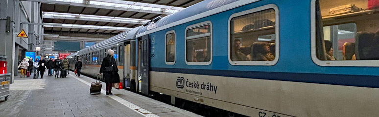 Express train from Munich to Prague