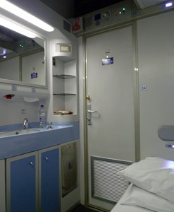 Sleeper compartment in the Croatian sleeping-car from Munich to Zagreb