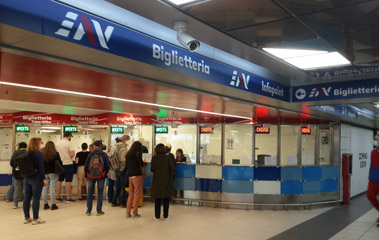 EAV ticket office for the Circumvesuviana Railway