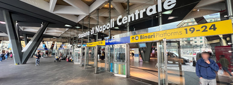 Naples Centrale main entrance