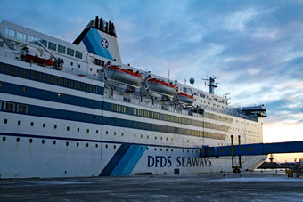 DFDS Seaways Newcastle to Amsterdam ferry, at South Shields ferry terminal