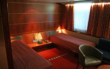 Commodore class cabin on the Newcastle-Amsterdam ferry