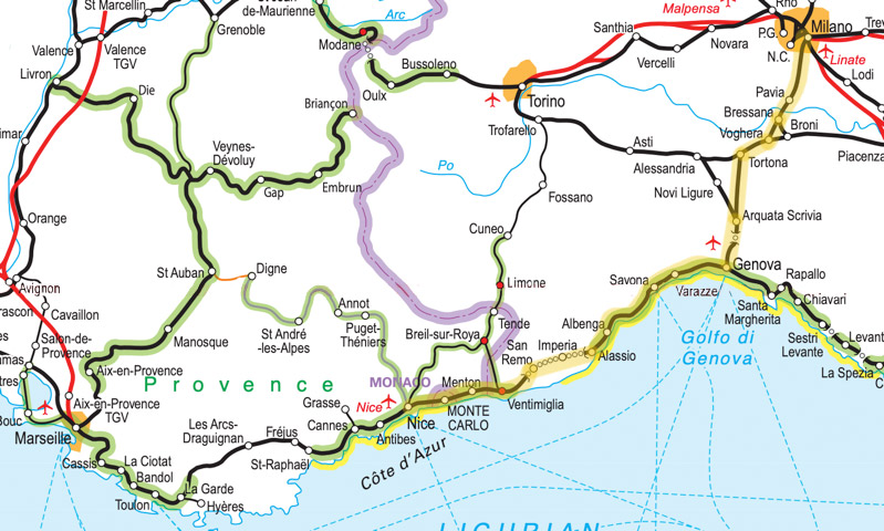 french riviera train map Marseille Nice To Genoa Milan By Thello Day Train From 15 french riviera train map