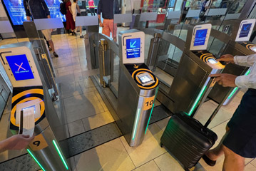 Ticket gates at Nice Ville station